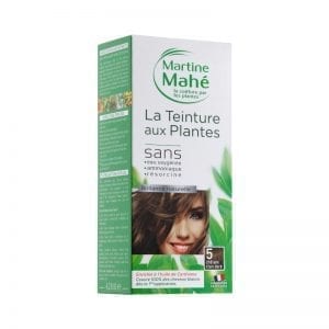 Teinture aux plantes Martine Mahé garantie de couvrir 100% des cheveux blancs et sans eau oxygénée ni résorcine