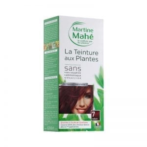 Teinture aux plantes Martine Mahé garantie de couvrir 100% des cheveux blancs et sans eau oxygénée ni résorcine