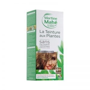 Teinture aux plantes Martine Mahé garantie de couvrir 100% des cheveux blancs et sans eau oxygénée ni résorcine