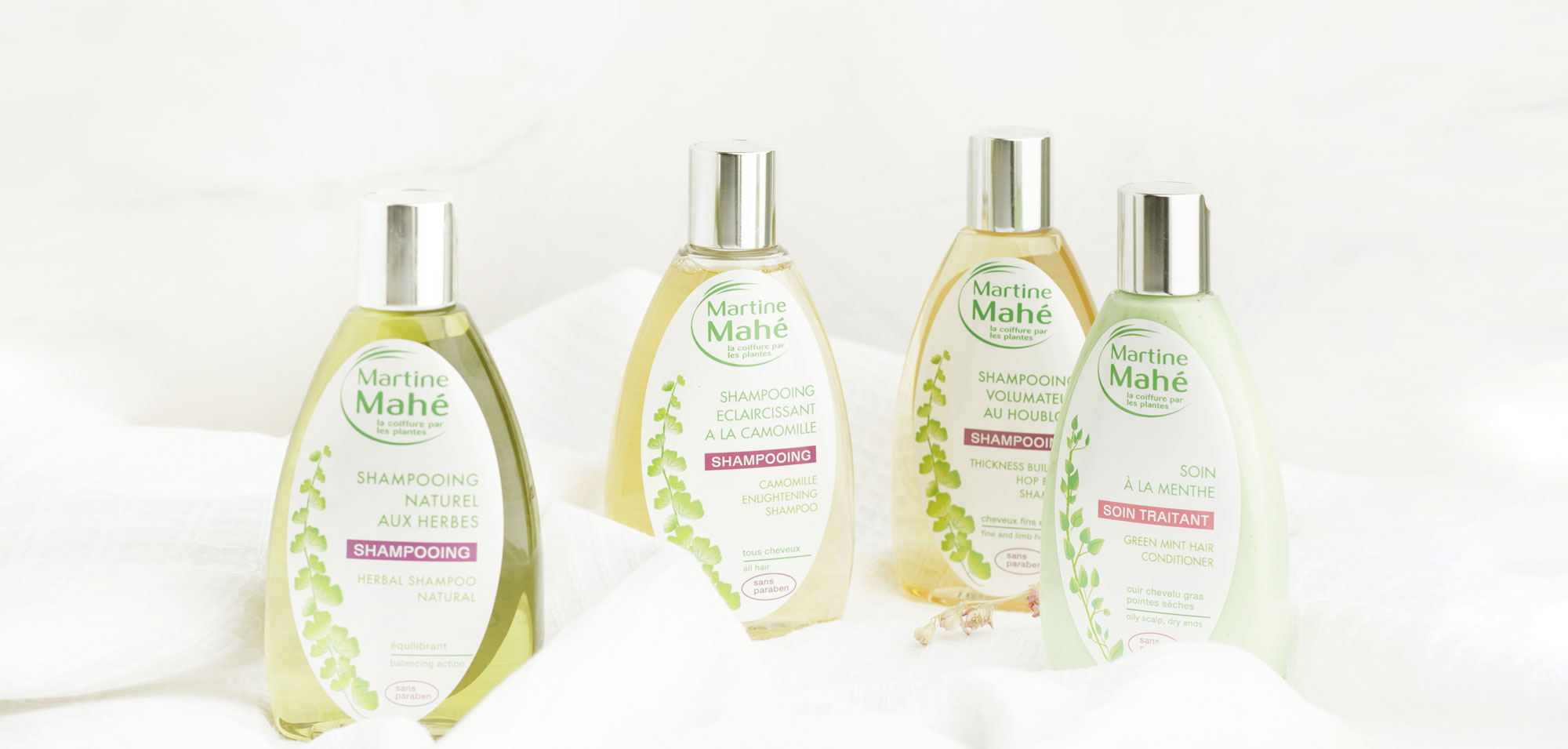 gamme de shampooings Mahé